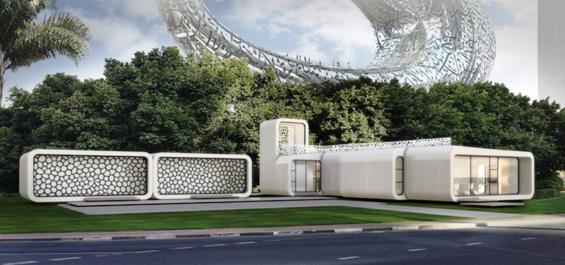 maskinskriver kritiker Flytte The world's first 3D-printed office building is in Dubai