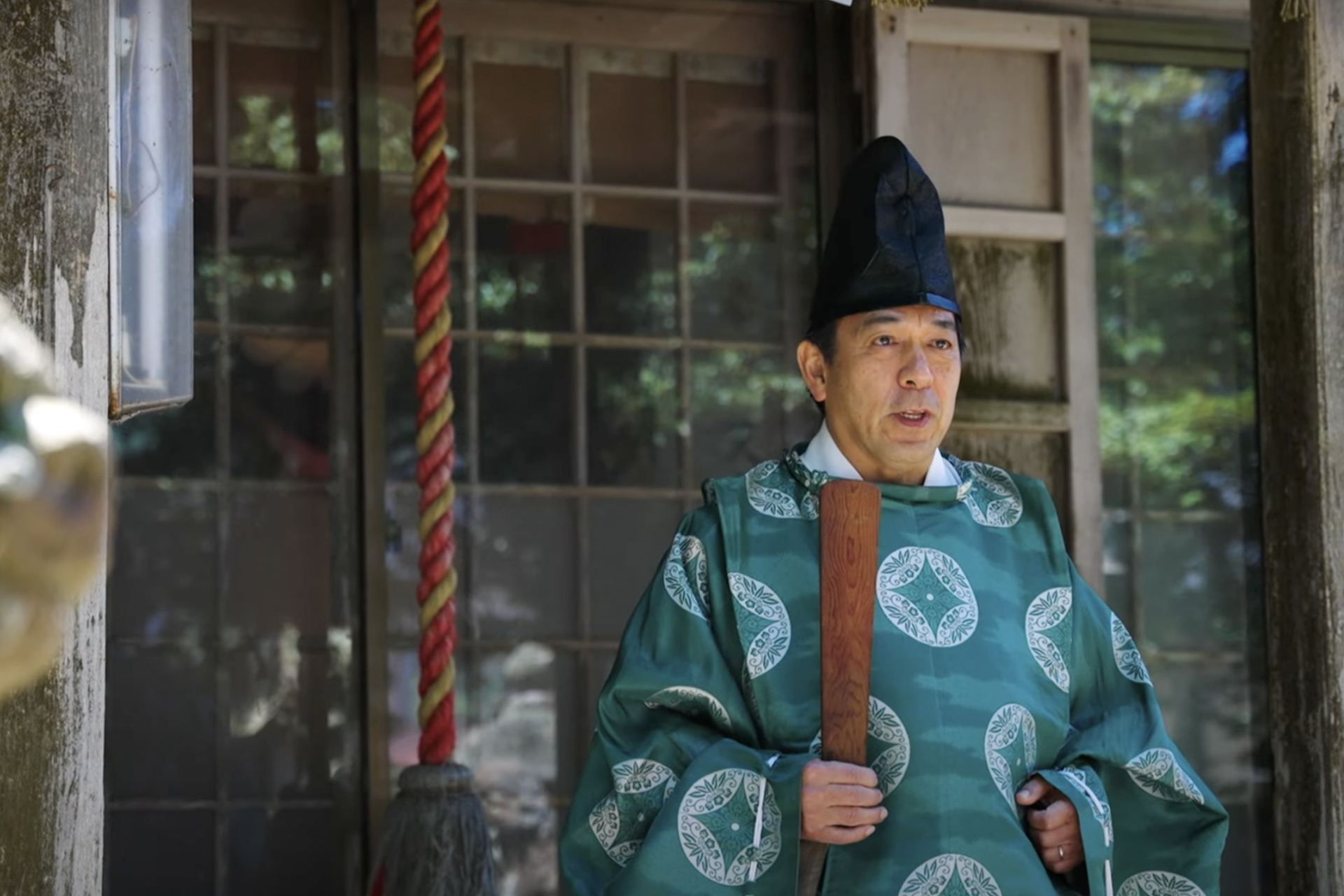 Hiroyuki Sumi is the chief priest of Hiyoshi Shrine