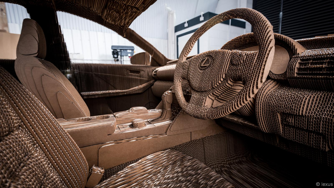 Lexus builds an elctric car made from lasercut cardboard LifeGate